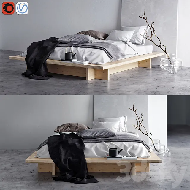 Bed set 3ds Max