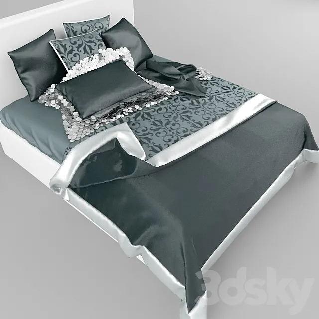 bed set with paillettes 3DS Max Model