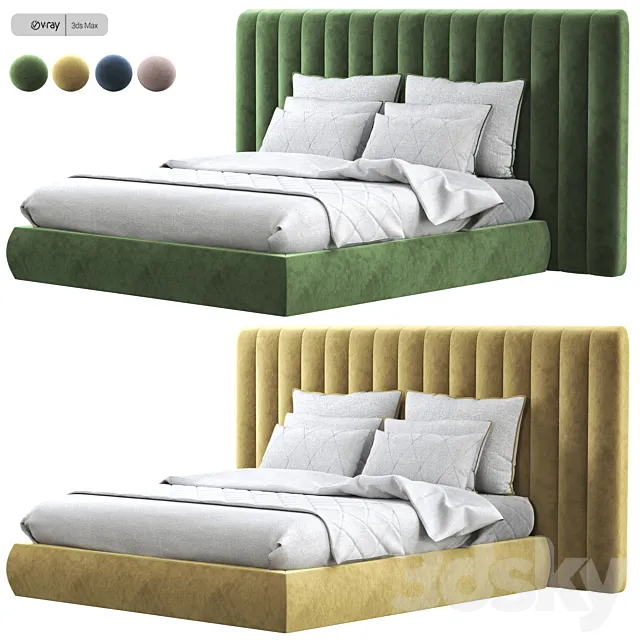 Bed softy modern design 3DSMax File