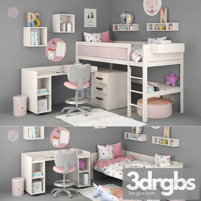 Bed Table Girls Lifetime 3dsmax Download