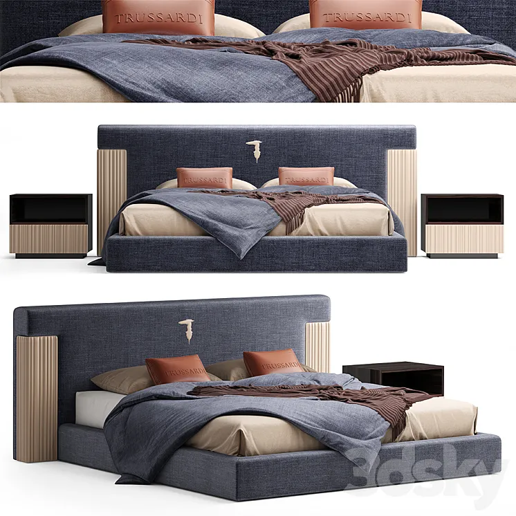 Bed trussardi DEVEN BED 3DS Max Model