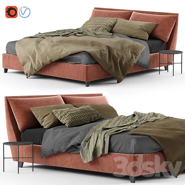 Bed Twils Lounnge Attico 3ds Max