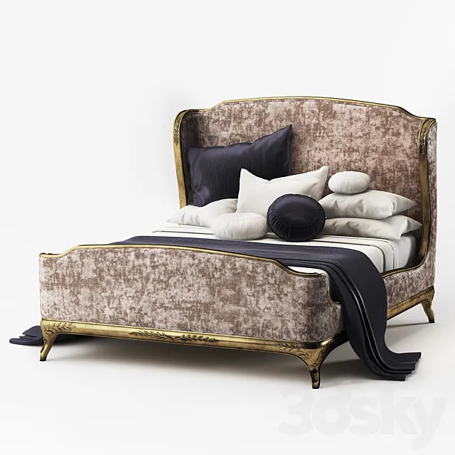 Bed US Cali King Jonathan Charles Fine Furniture Versailles 494 762-W1-F9 3DS Max Model