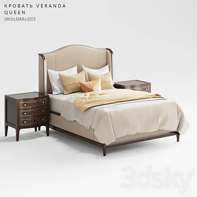 bed VERANDA QUEEN 3DS Max Model