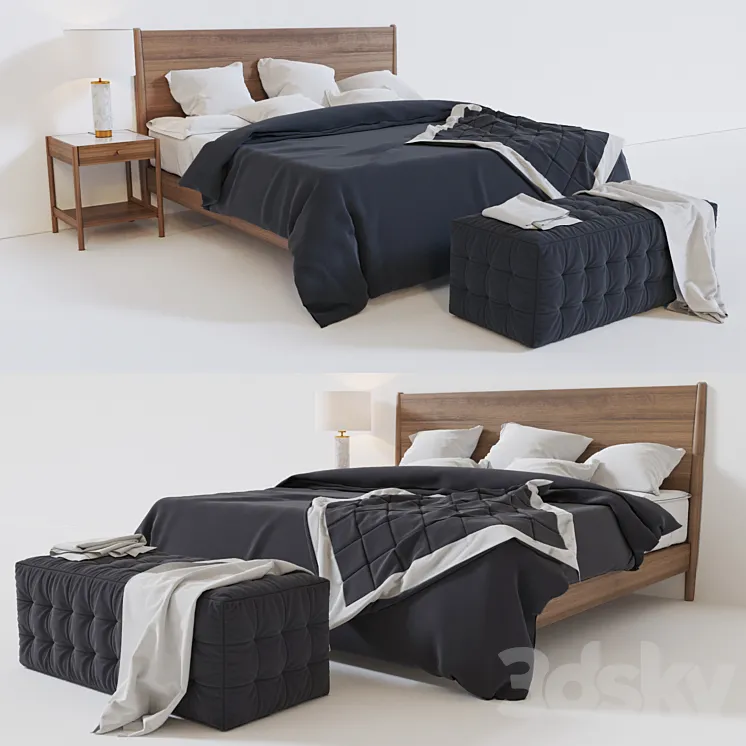 BED west elm 3DS Max