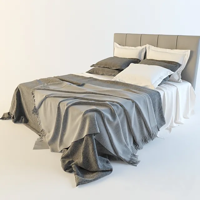 bed with a blanket 3ds Max