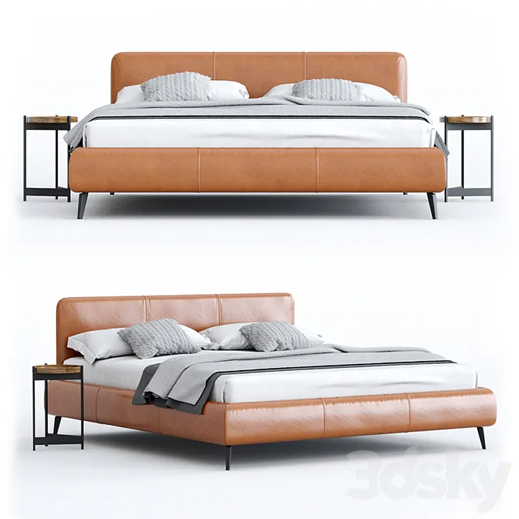 Bed with Aris grille DITRE ITALIA factory RELAX COLLECTION collection 3DS Max