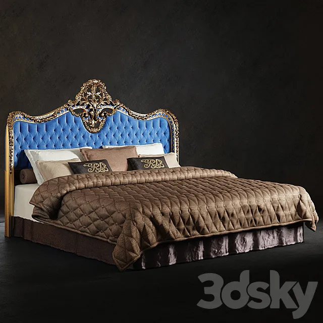 Bed with Oak Lucretia Heabord 3ds Max