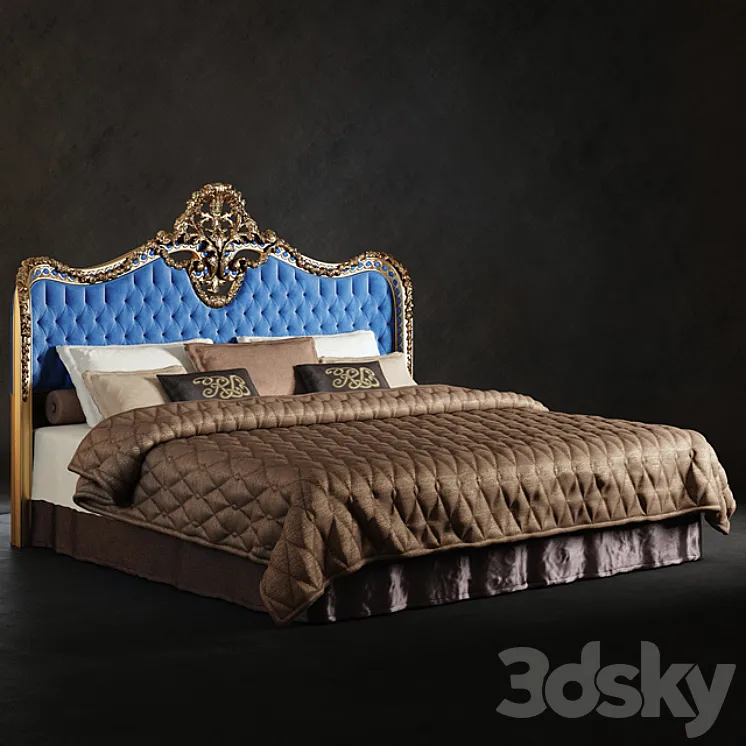 Bed with Oak Lucretia Heabord 3DS Max