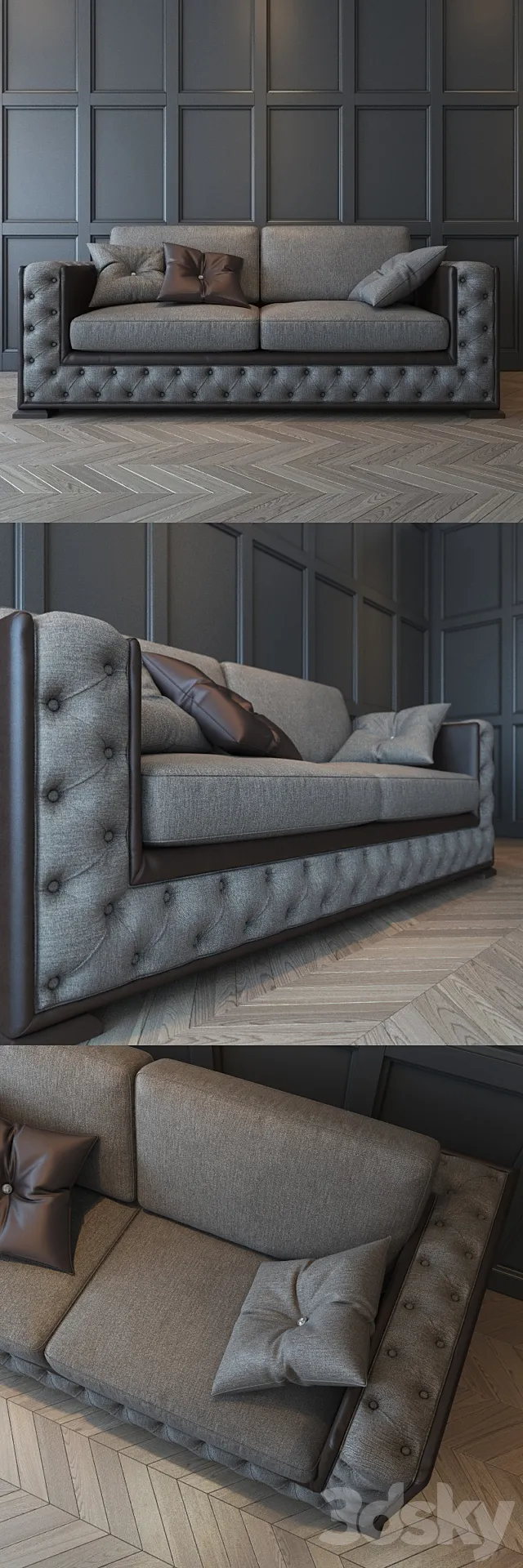 Bedding miami Sofa X2 3ds Max