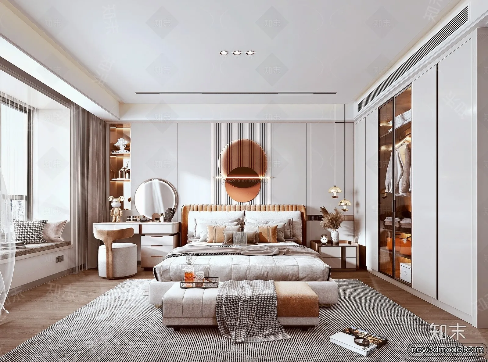 Bedroom – 3D Interior Scene – Italian Style – 030