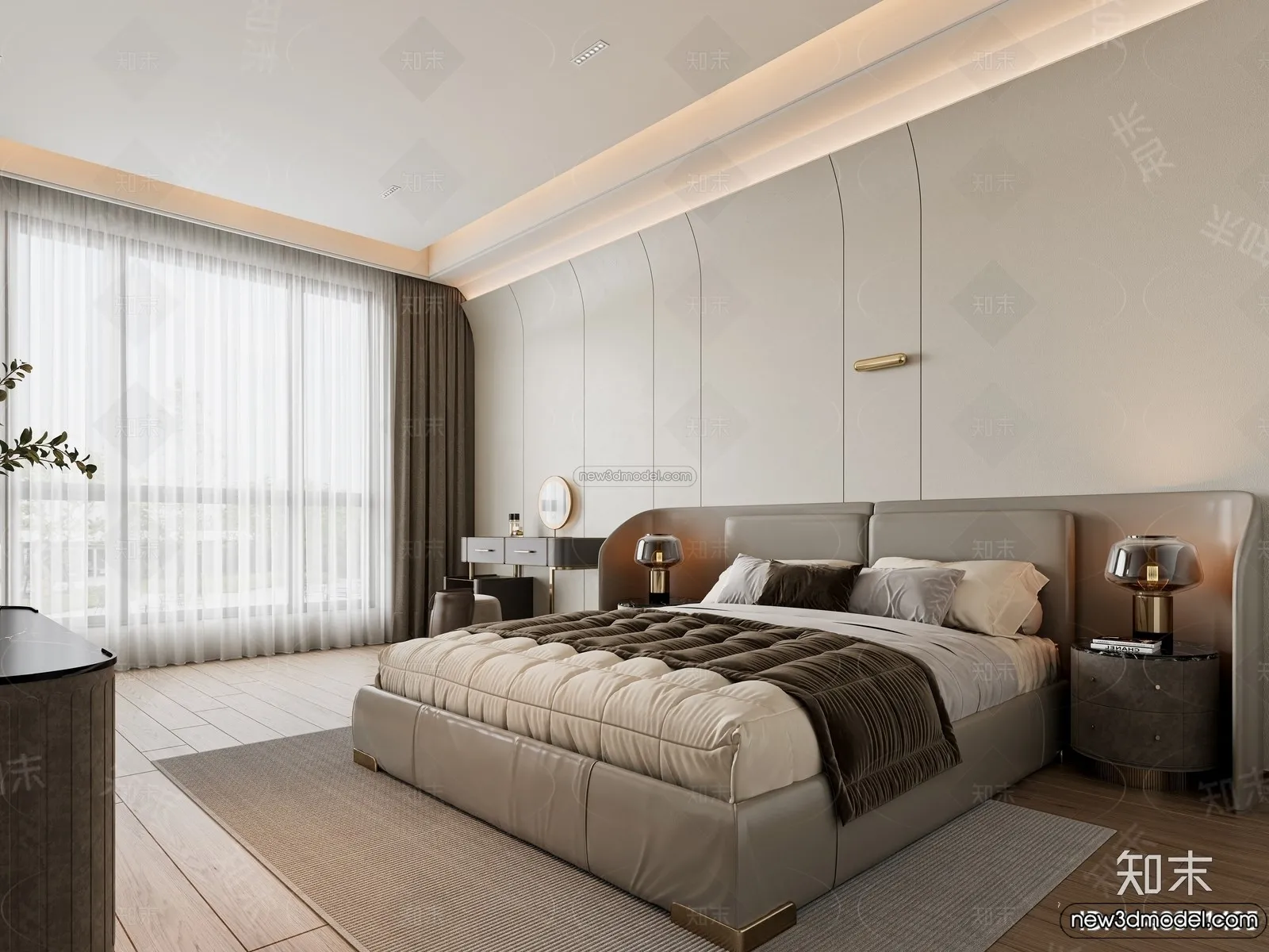 Bedroom – 3D Interior Scene – Italian Style – 040