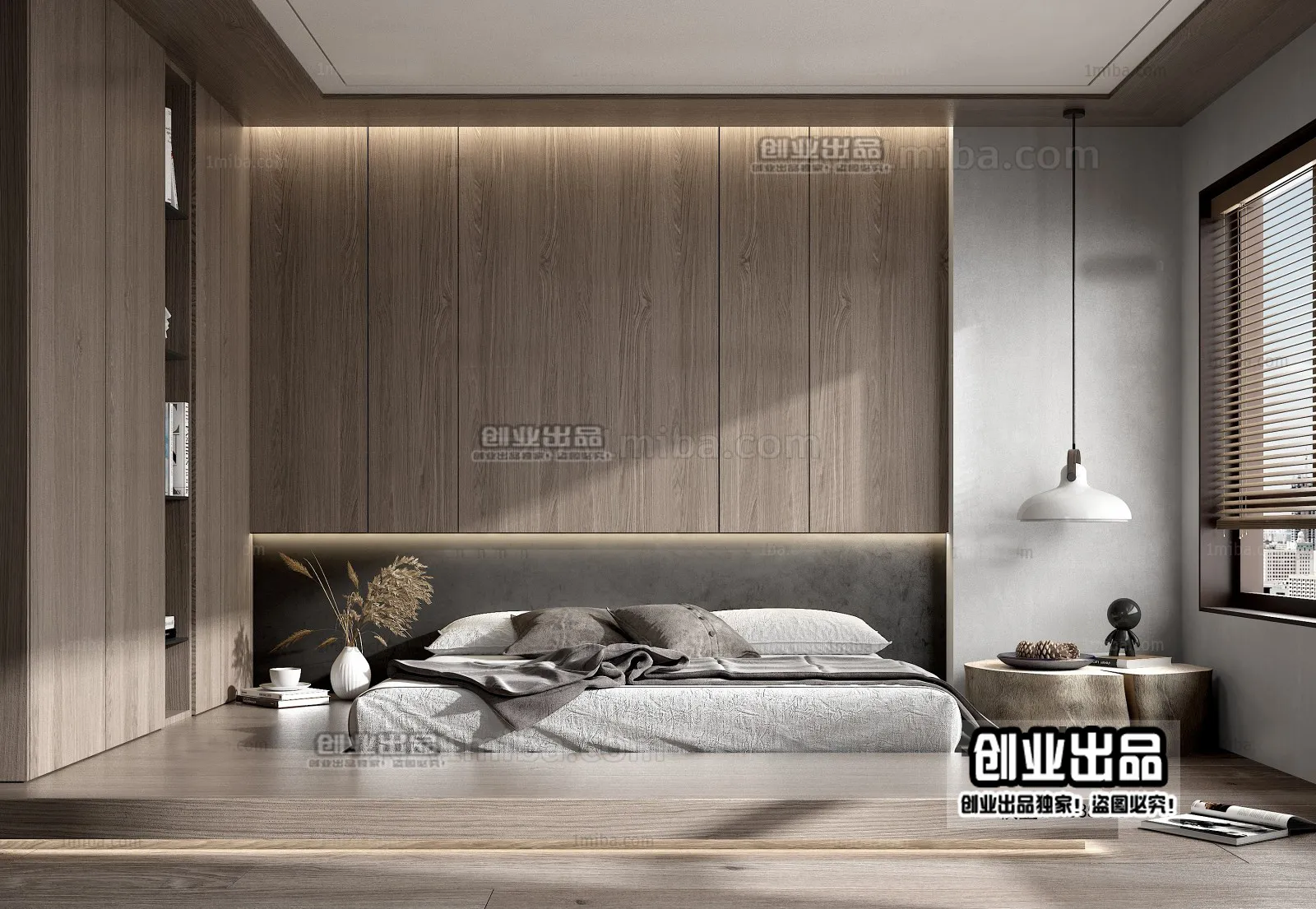 Bedroom 3D Interior Scene – Japanese Style – 002