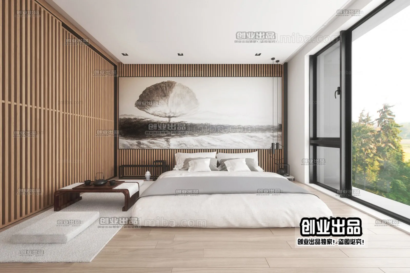 Bedroom 3D Interior Scene – Japanese Style – 004