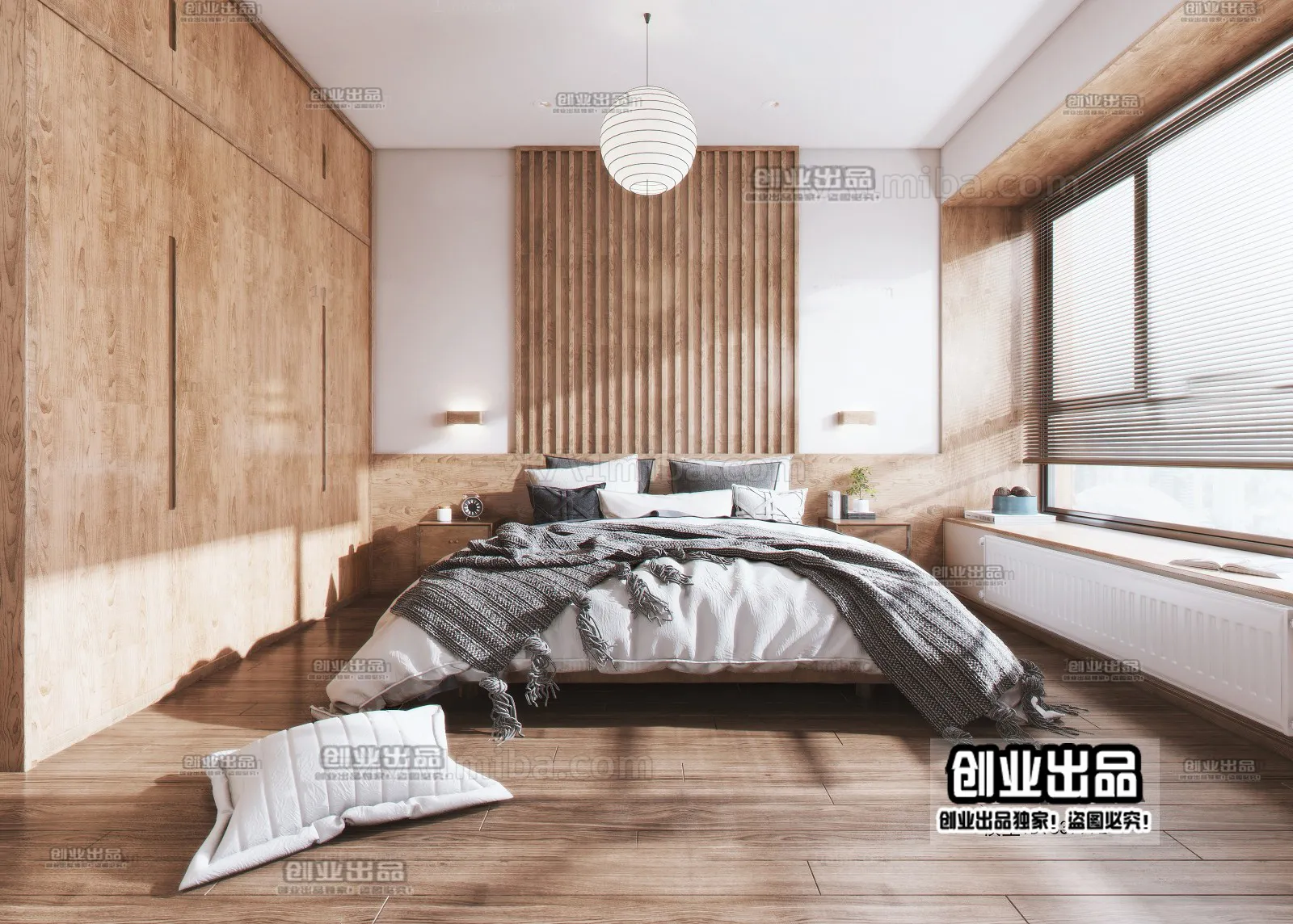 Bedroom 3D Interior Scene – Japanese Style – 005