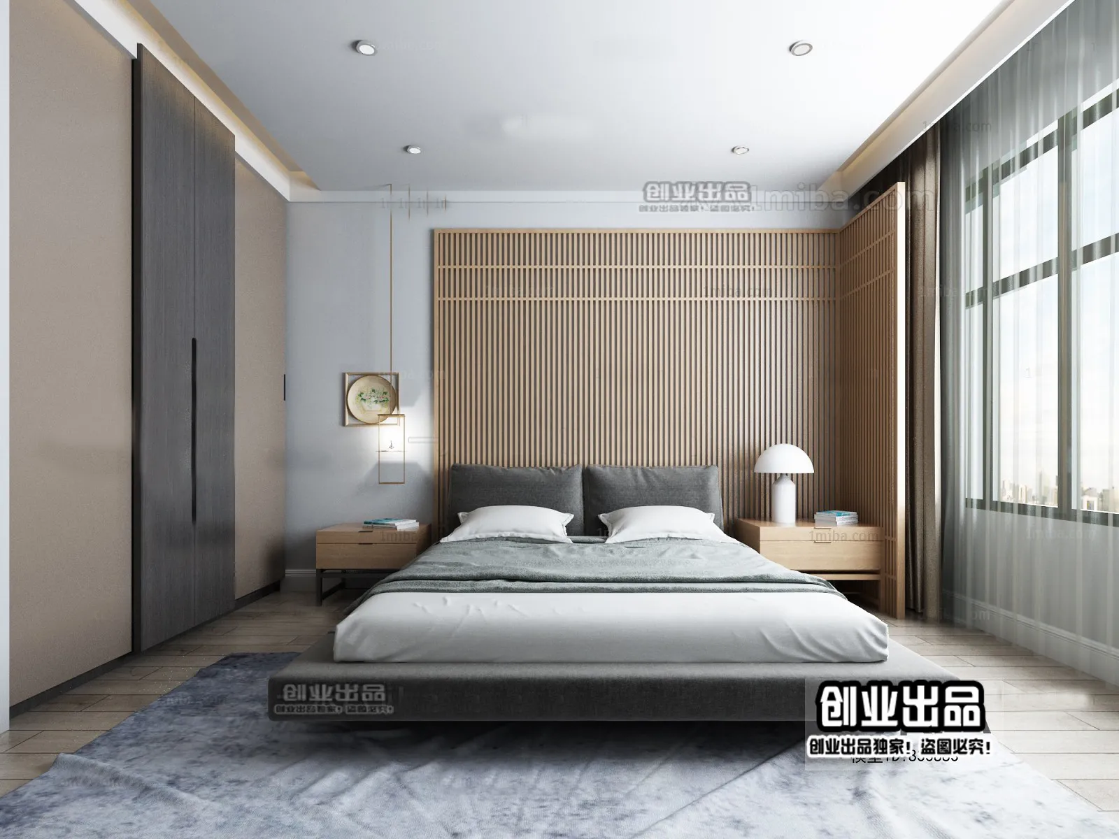 Bedroom 3D Interior Scene – Japanese Style – 006