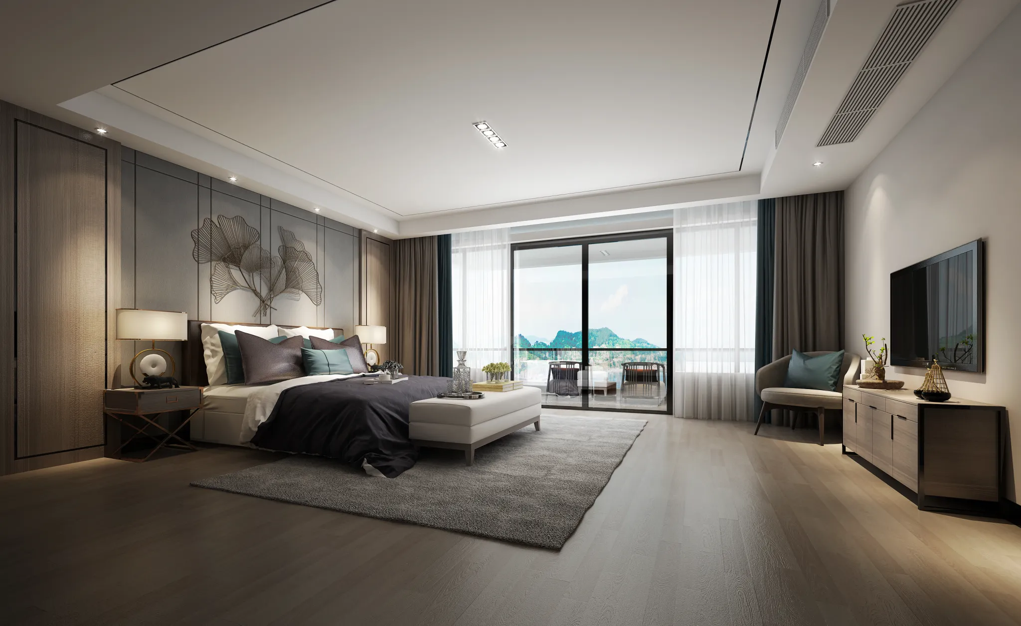 Bedroom 3D Interior Scene – Japanese Style – 010