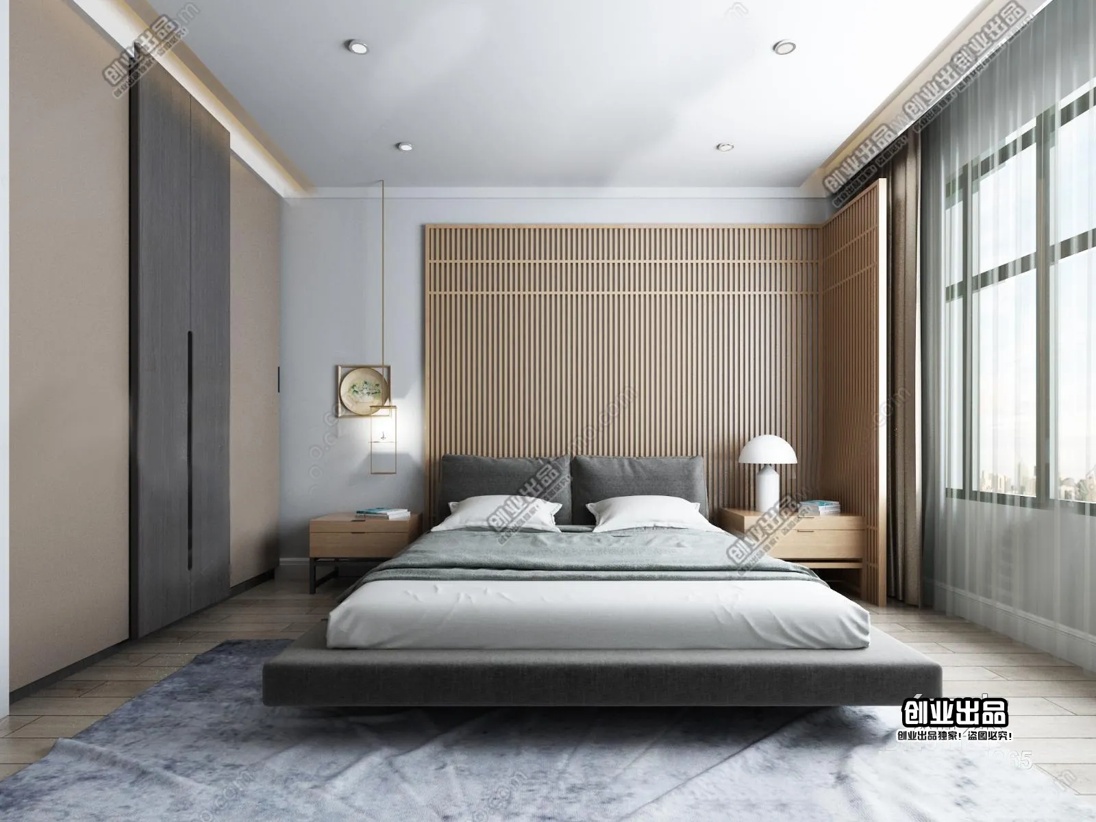 Bedroom 3D Interior Scene – Japanese Style – 011