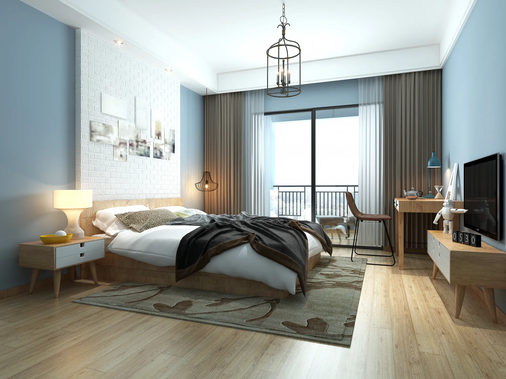 Bedroom 3D Interior Scene – Japanese Style – 013