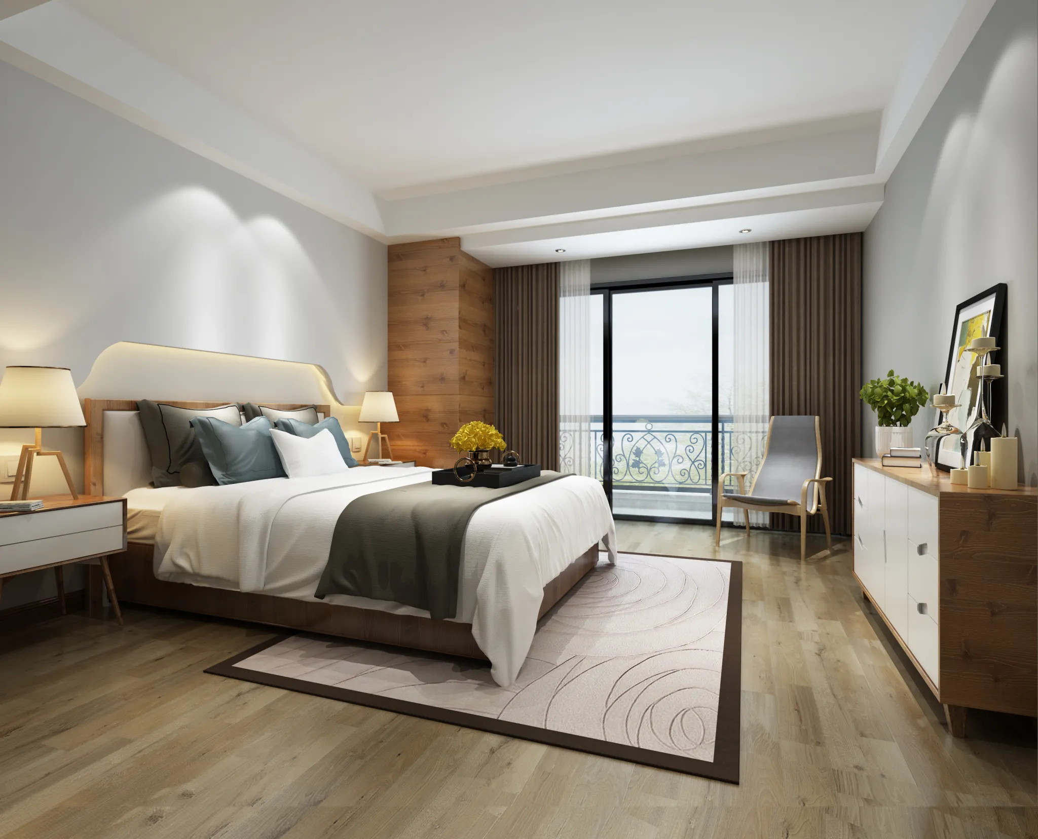 Bedroom 3D Interior Scene – Japanese Style – 016