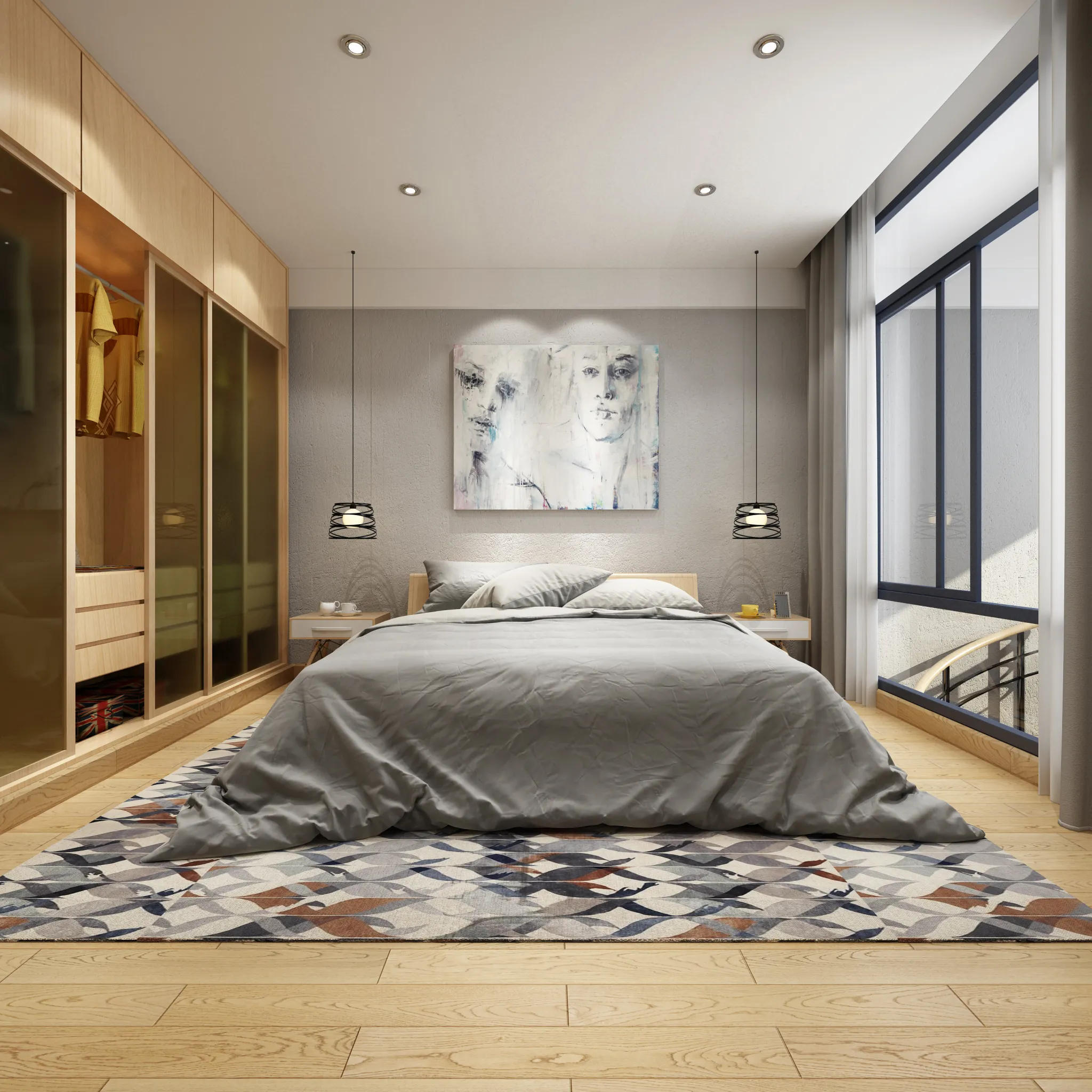 Bedroom 3D Interior Scene – Japanese Style – 017