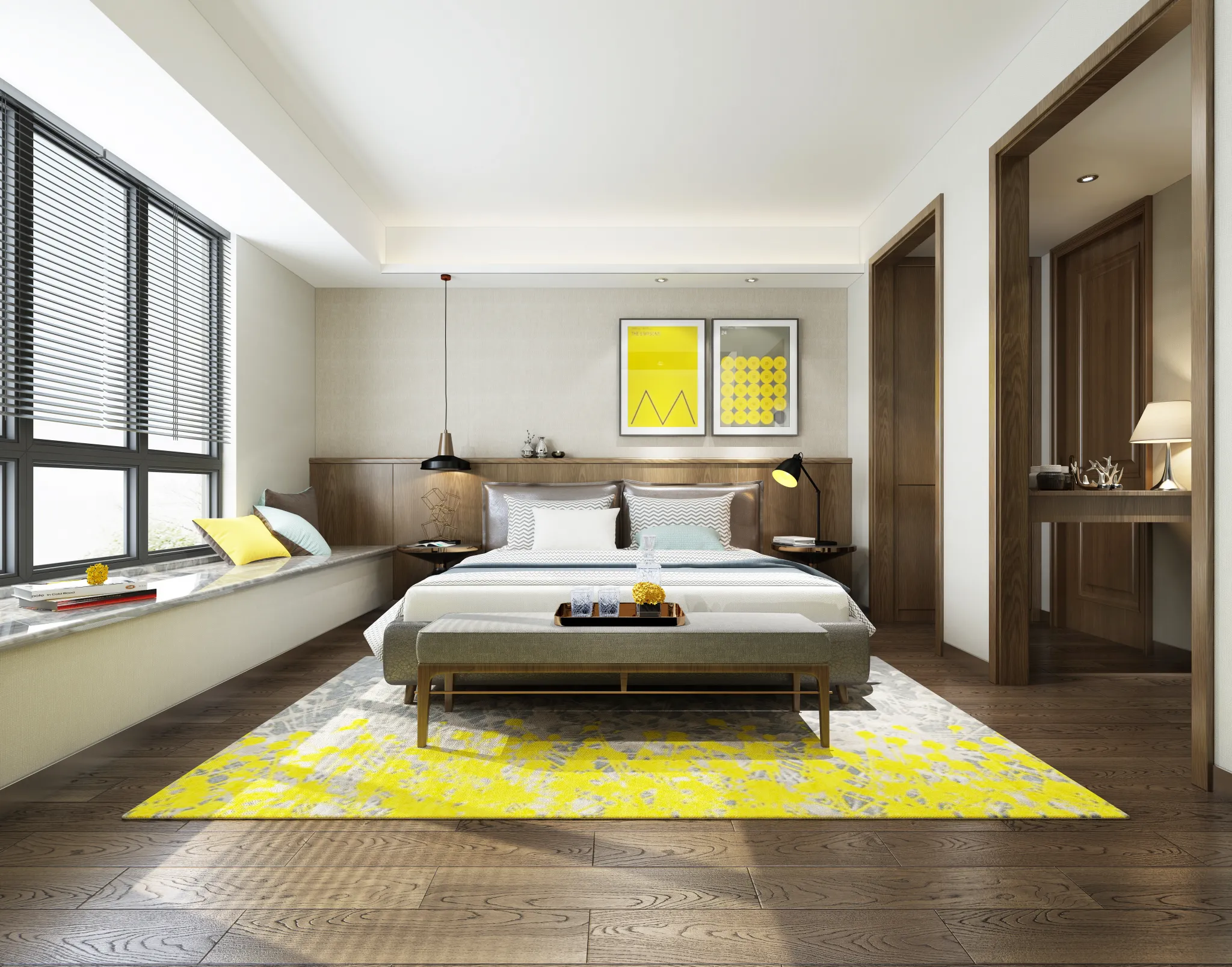 Bedroom 3D Interior Scene – Japanese Style – 019