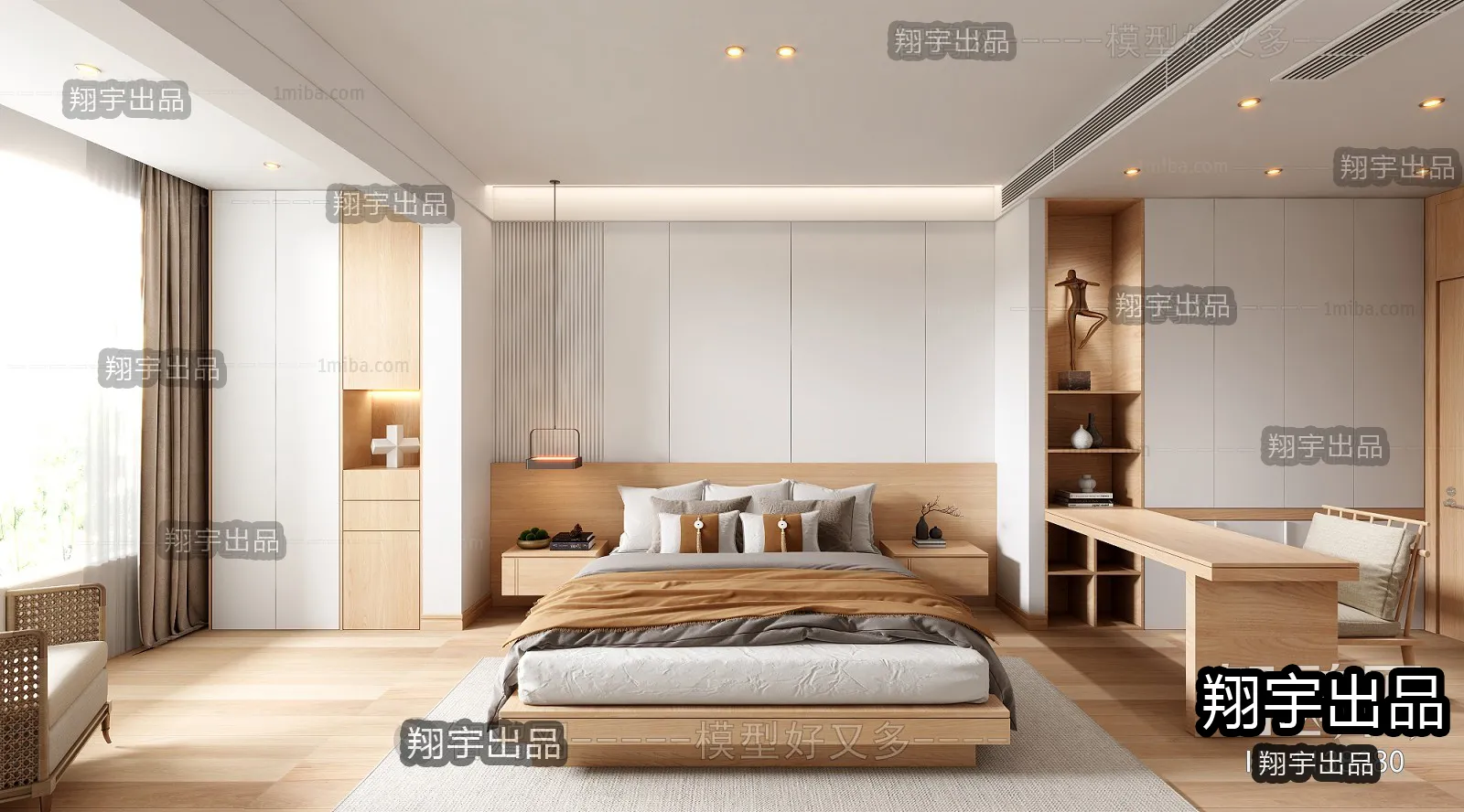 Bedroom 3D Interior Scene – Japanese Style – 033