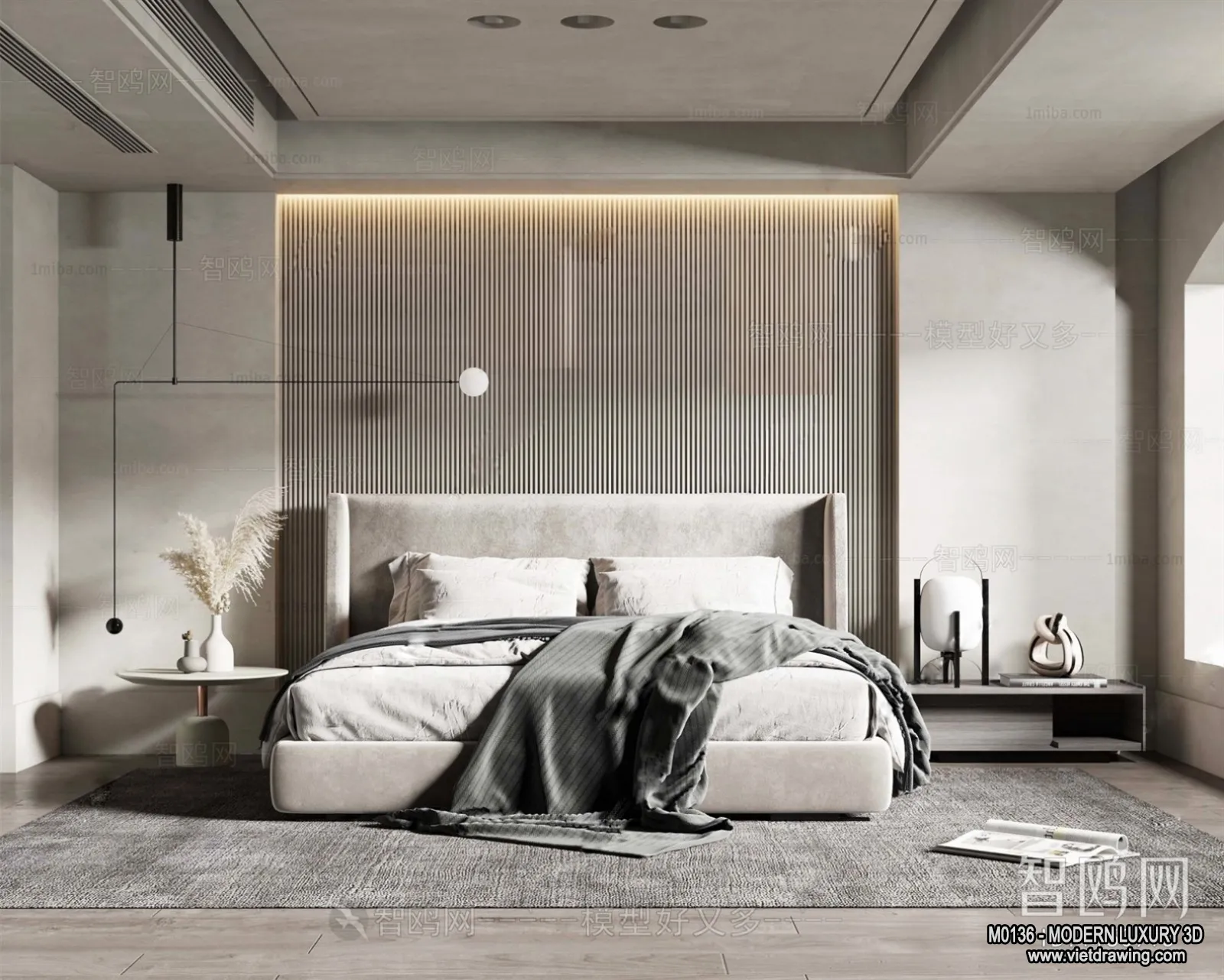 Bedroom – 3D Interior Scene – Luxury Style – 099