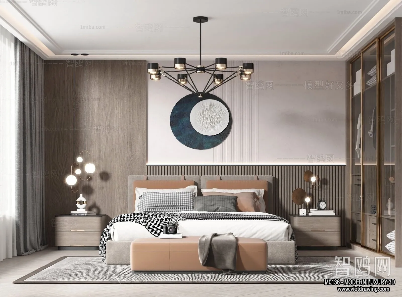 Bedroom – 3D Interior Scene – Luxury Style – 101