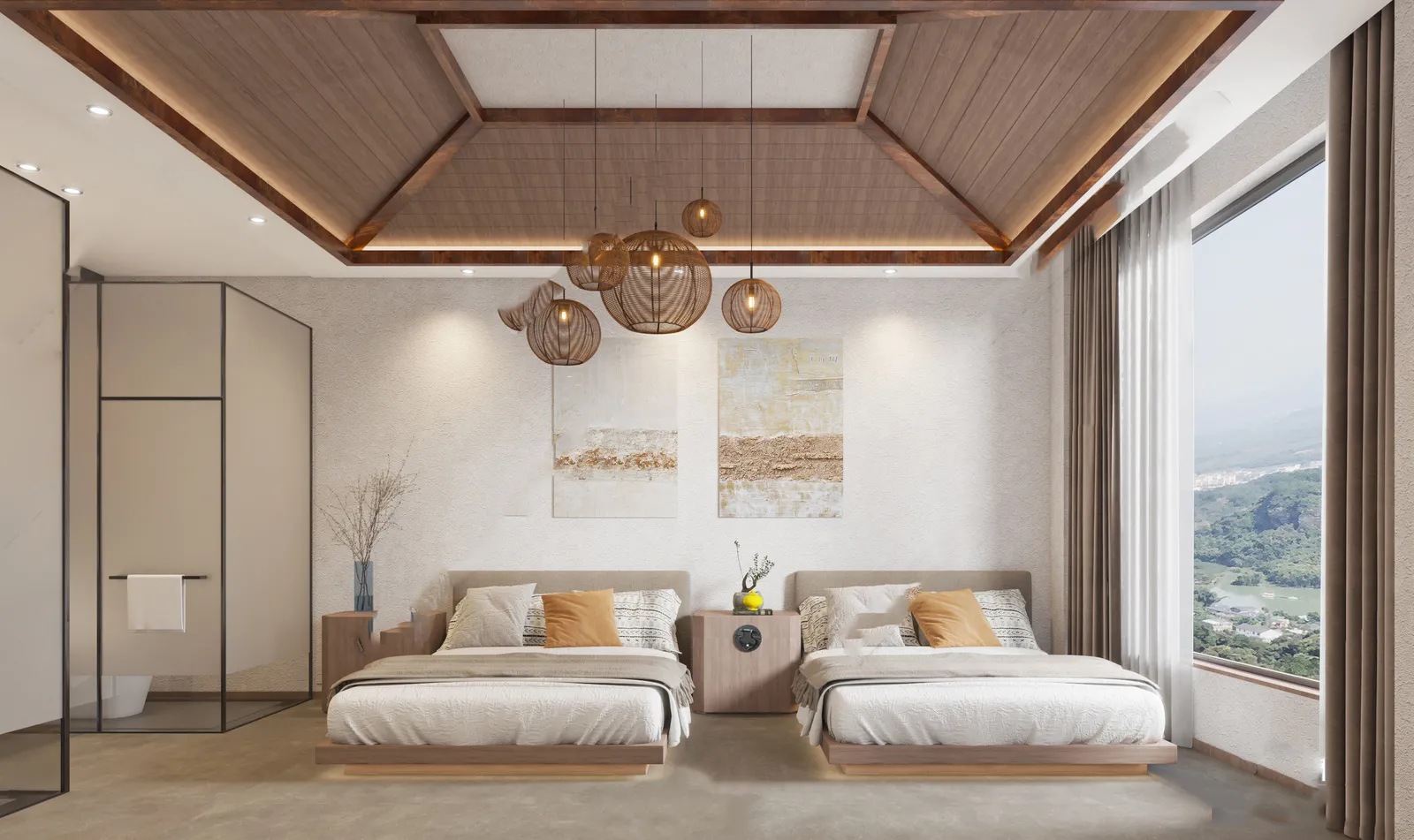 Bedroom 3D Interior Scene Model – Wabi Sabi Style – 003