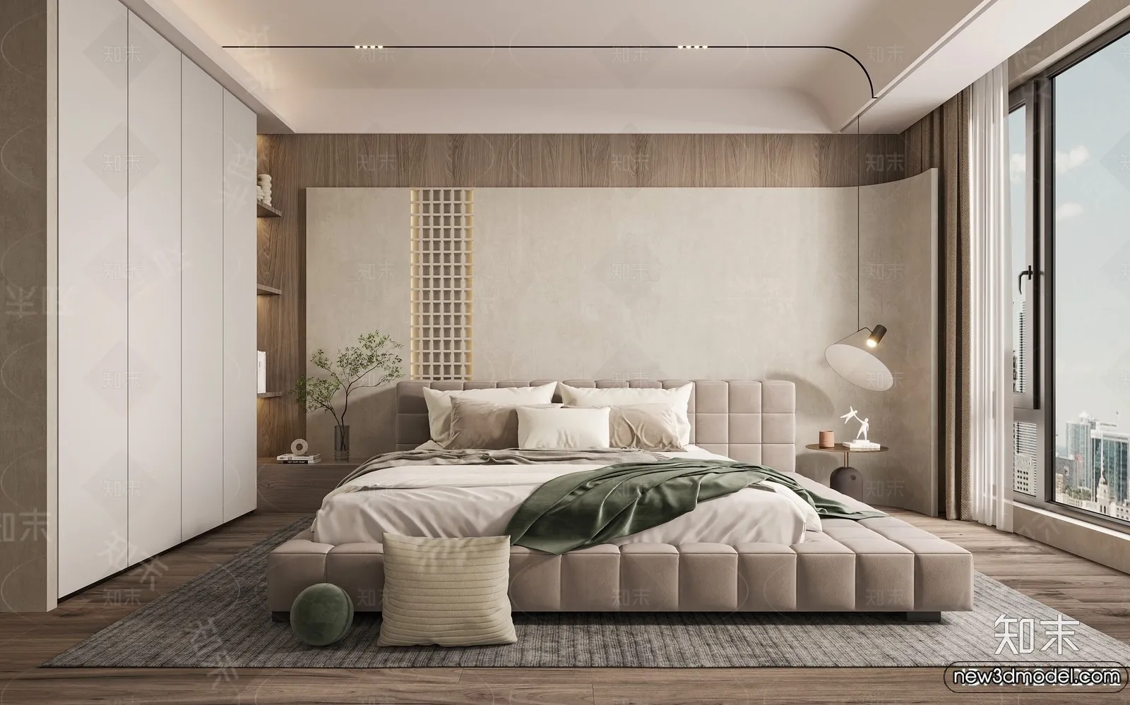 Bedroom – 3D Interior Scenes – Modern Style – 3D Models – 003