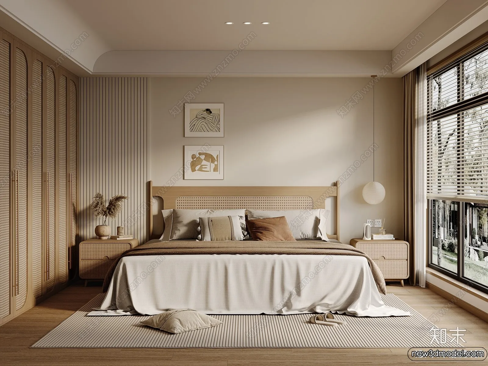 Bedroom – 3D Interior Scenes – Modern Style – 3D Models – 004