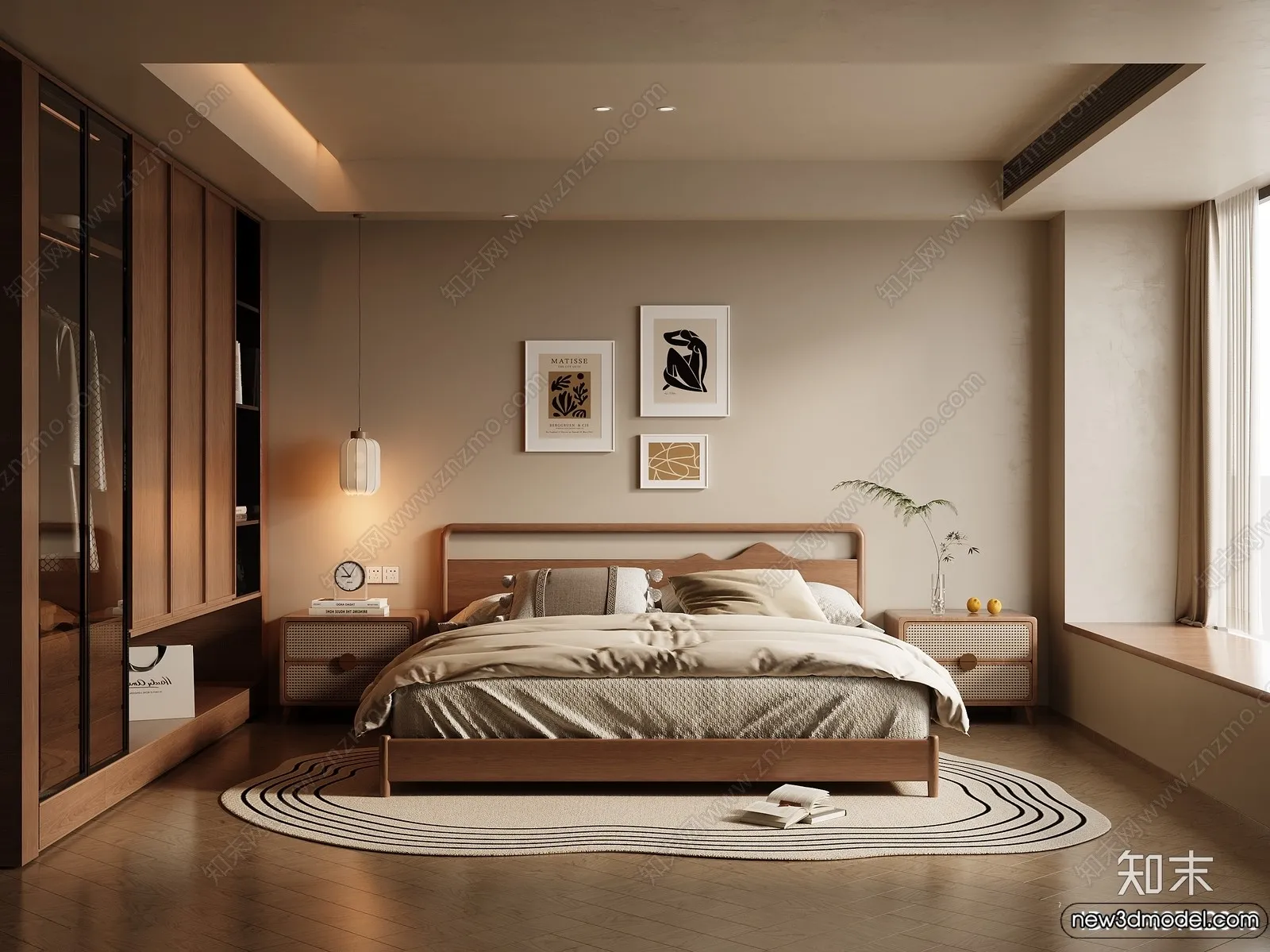 Bedroom – 3D Interior Scenes – Modern Style – 3D Models – 010