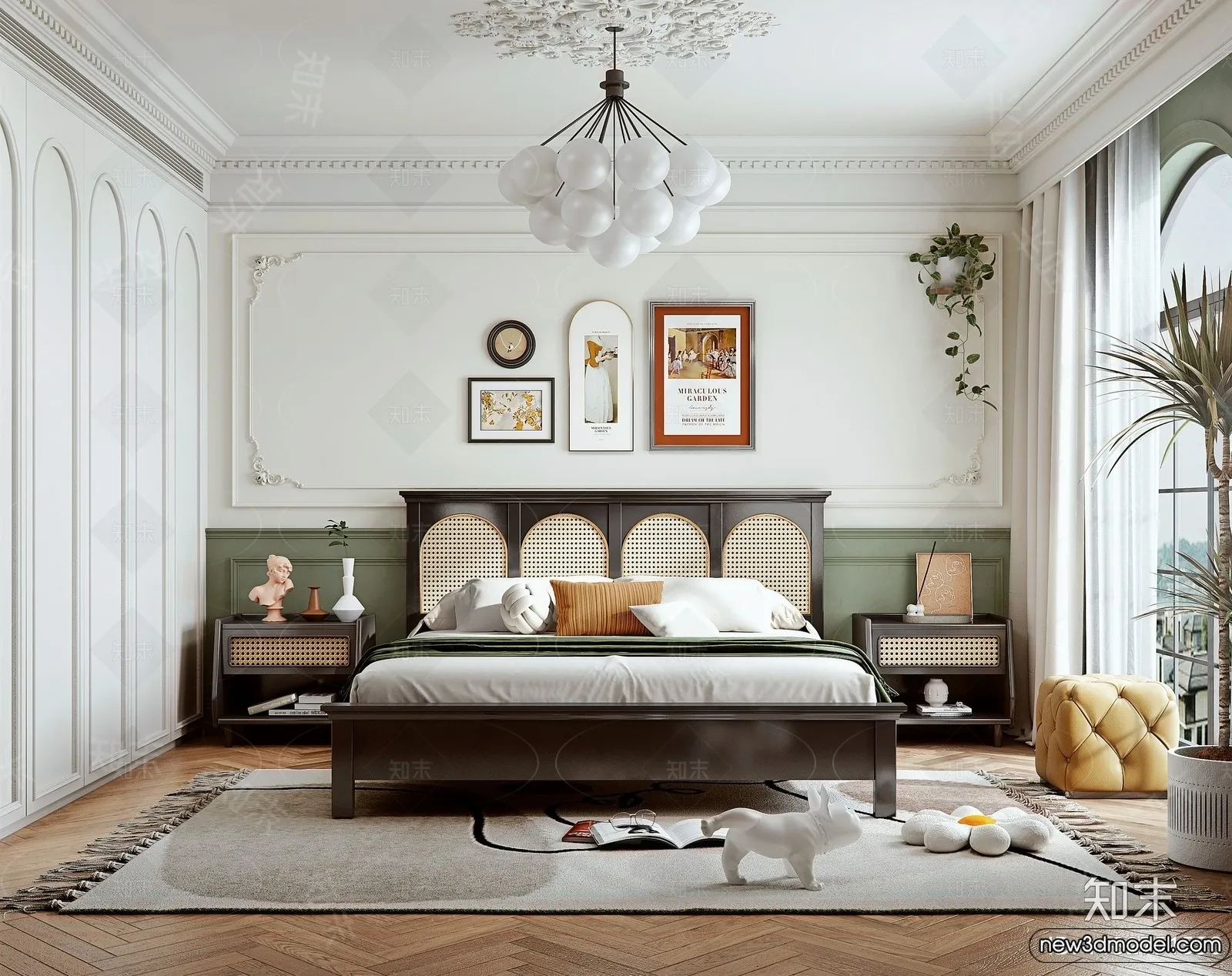 Bedroom – 3D Interior Scenes – Modern Style – 3D Models – 029