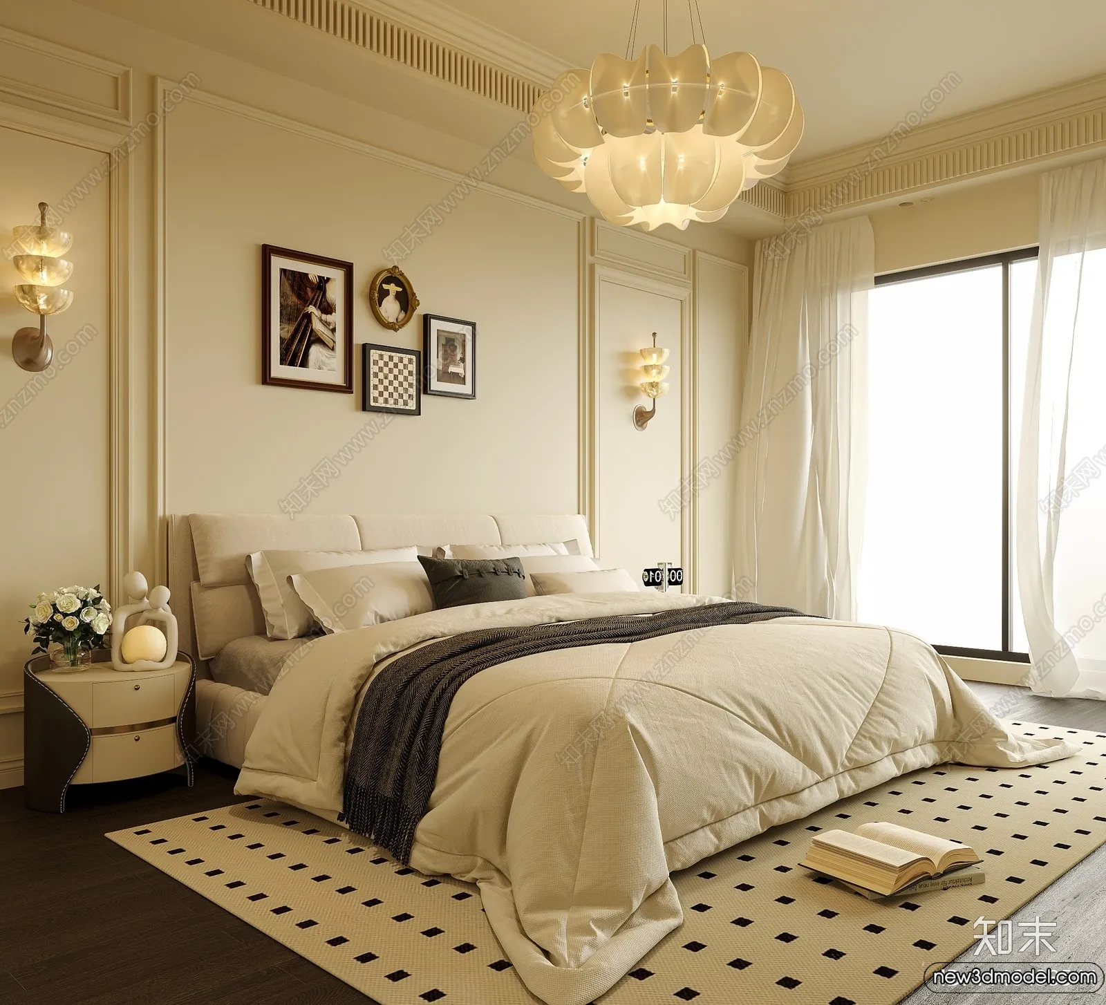 Bedroom – 3D Interior Scenes – Modern Style – 3D Models – 034