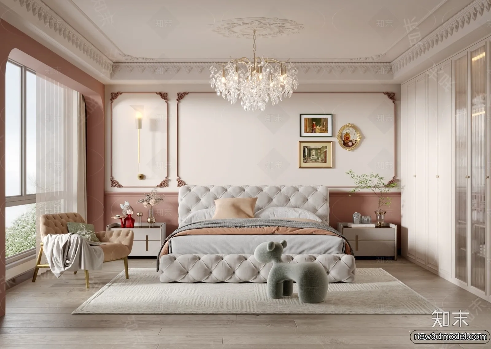 Bedroom – 3D Interior Scenes – Modern Style – 3D Models – 042