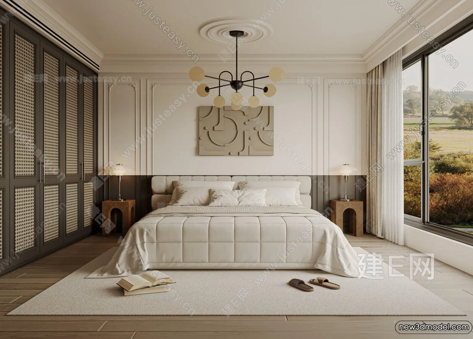 Bedroom – 3D Interior Scenes – Modern Style – 3D Models – 047