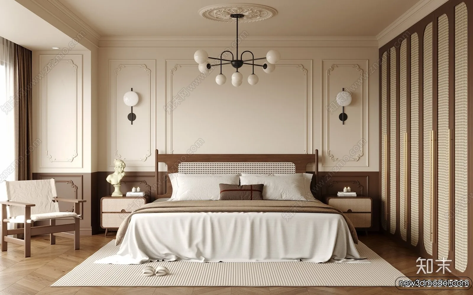 Bedroom – 3D Interior Scenes – Modern Style – 3D Models – 048