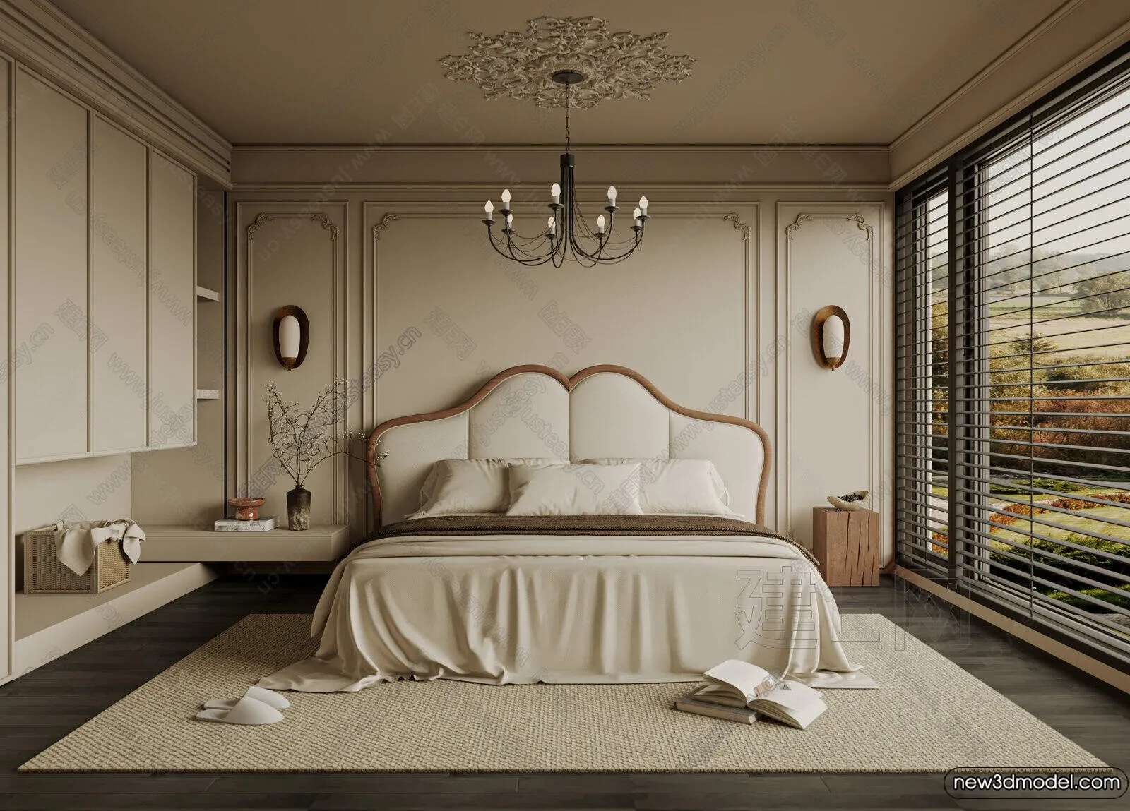 Bedroom – 3D Interior Scenes – Modern Style – 3D Models – 049