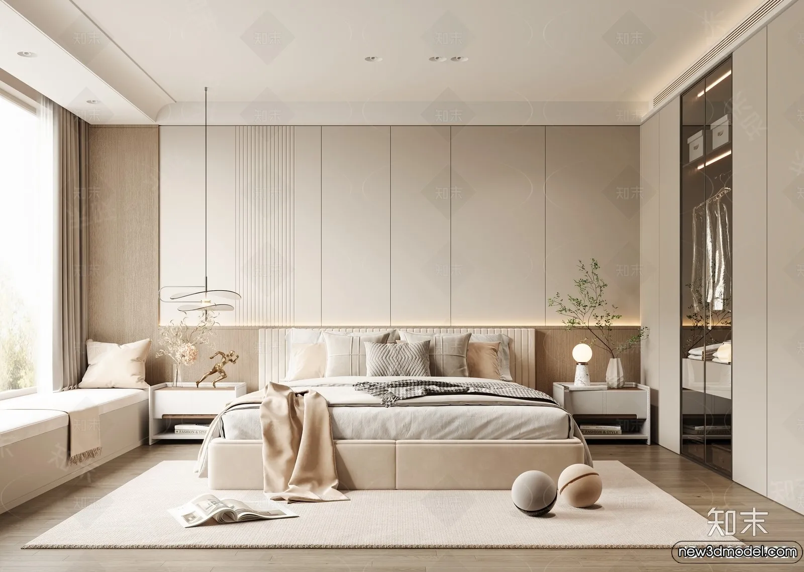 Bedroom – 3D Interior Scenes – Modern Style – 3D Models – 059