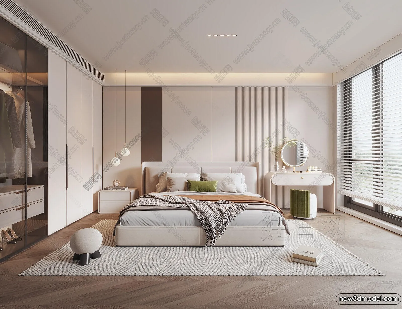 Bedroom – 3D Interior Scenes – Modern Style – 3D Models – 060