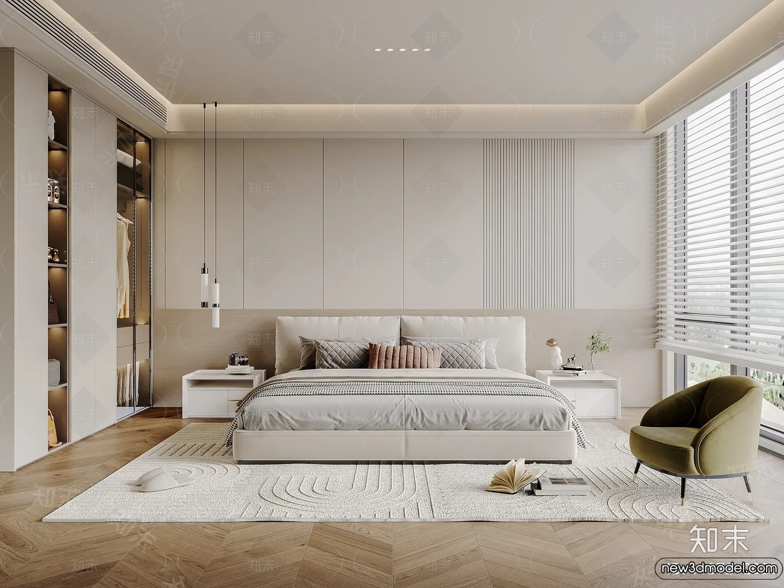 Bedroom – 3D Interior Scenes – Modern Style – 3D Models – 069