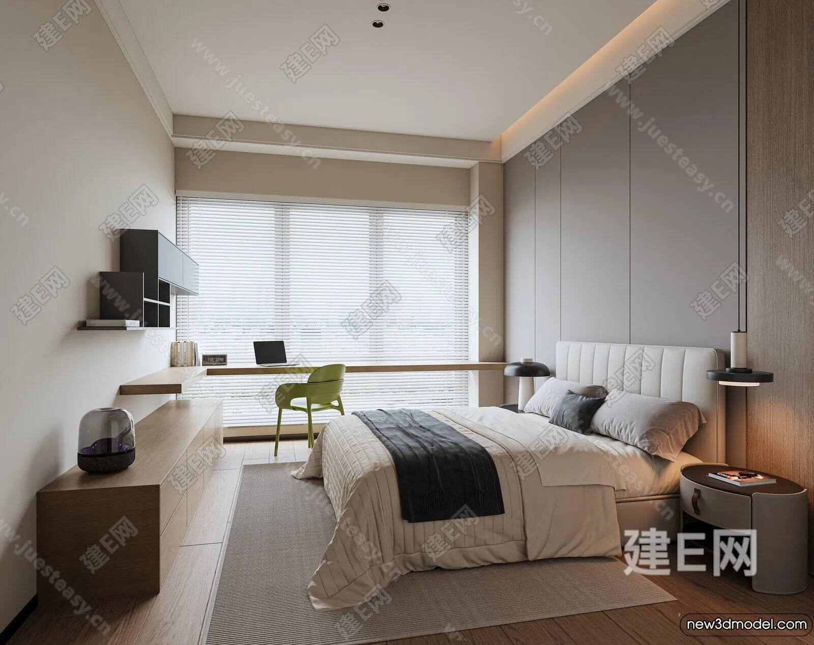 Bedroom – 3D Interior Scenes – Modern Style – 3D Models – 070