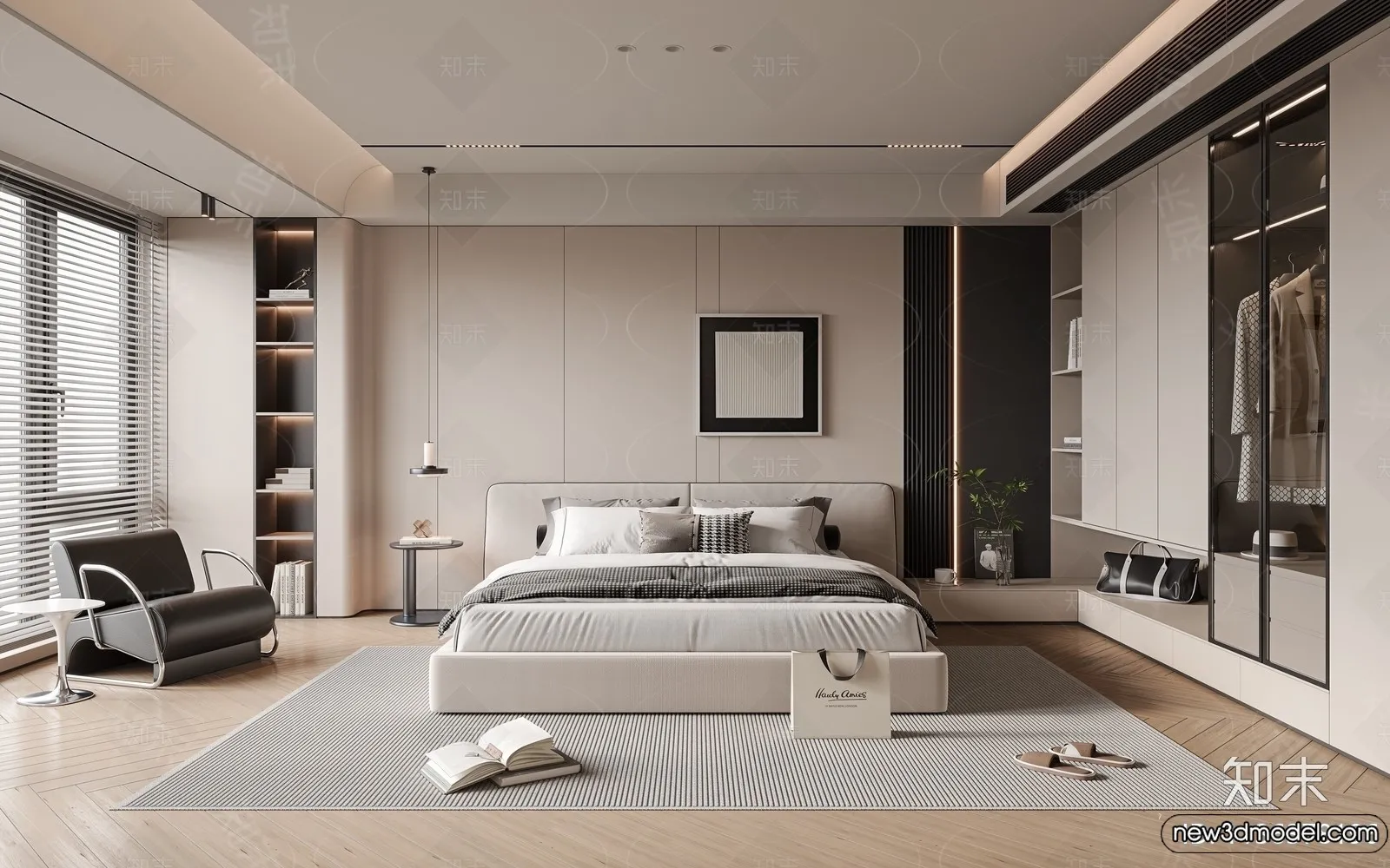 Bedroom – 3D Interior Scenes – Modern Style – 3D Models – 076