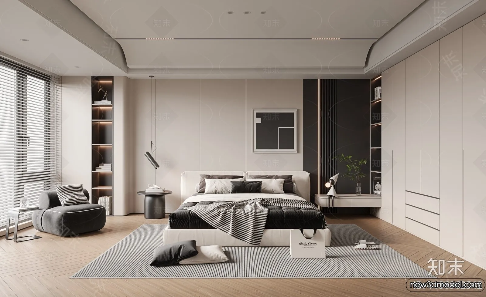 Bedroom – 3D Interior Scenes – Modern Style – 3D Models – 077