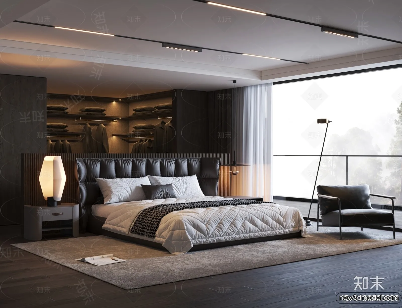 Bedroom – 3D Interior Scenes – Modern Style – 3D Models – 078