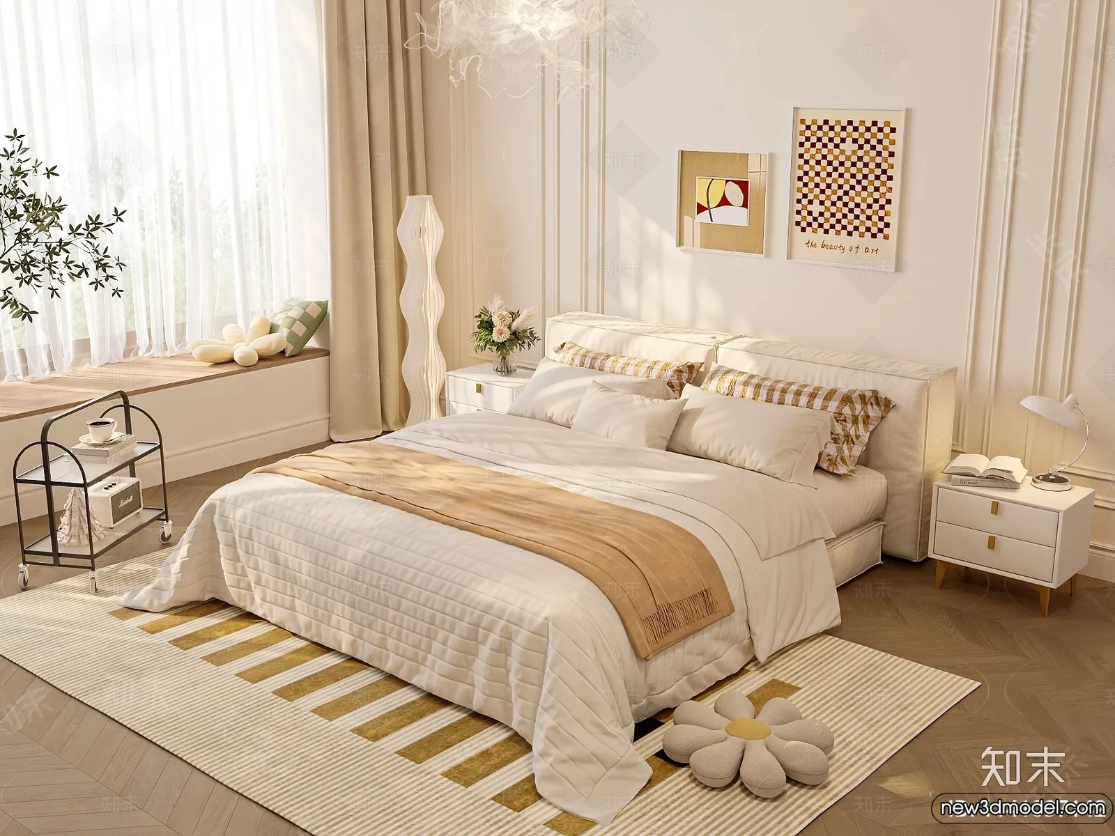 Bedroom – 3D Interior Scenes – Modern Style – 3D Models – 081