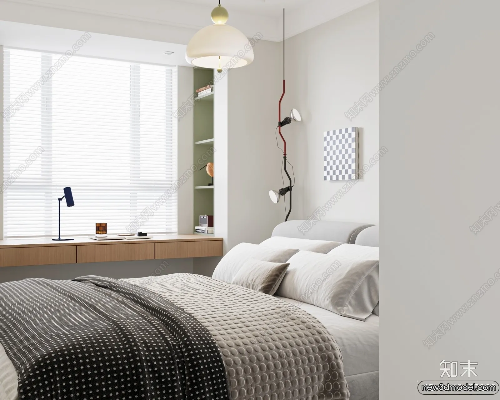 Bedroom – 3D Interior Scenes – Modern Style – 3D Models – 087