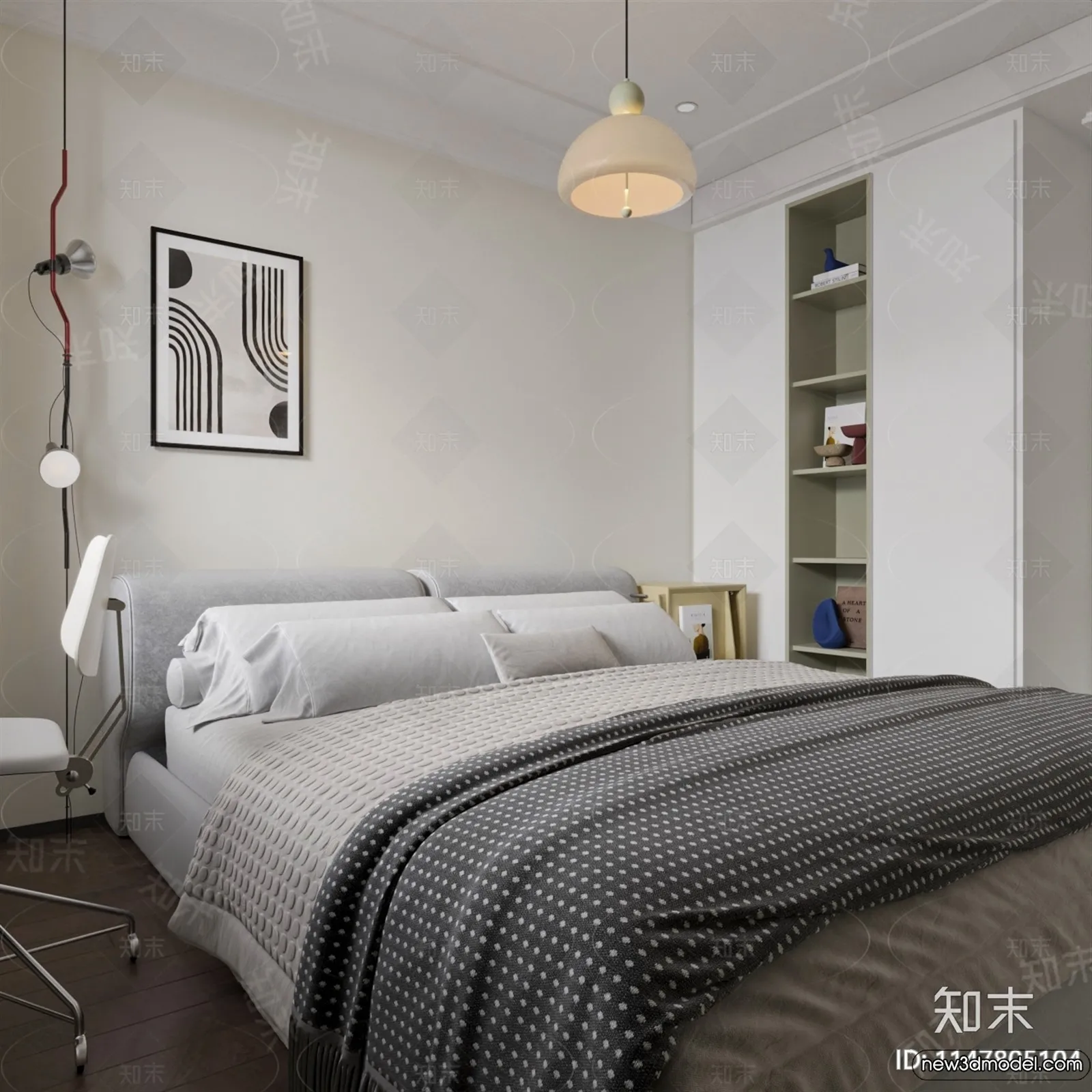 Bedroom – 3D Interior Scenes – Modern Style – 3D Models – 089