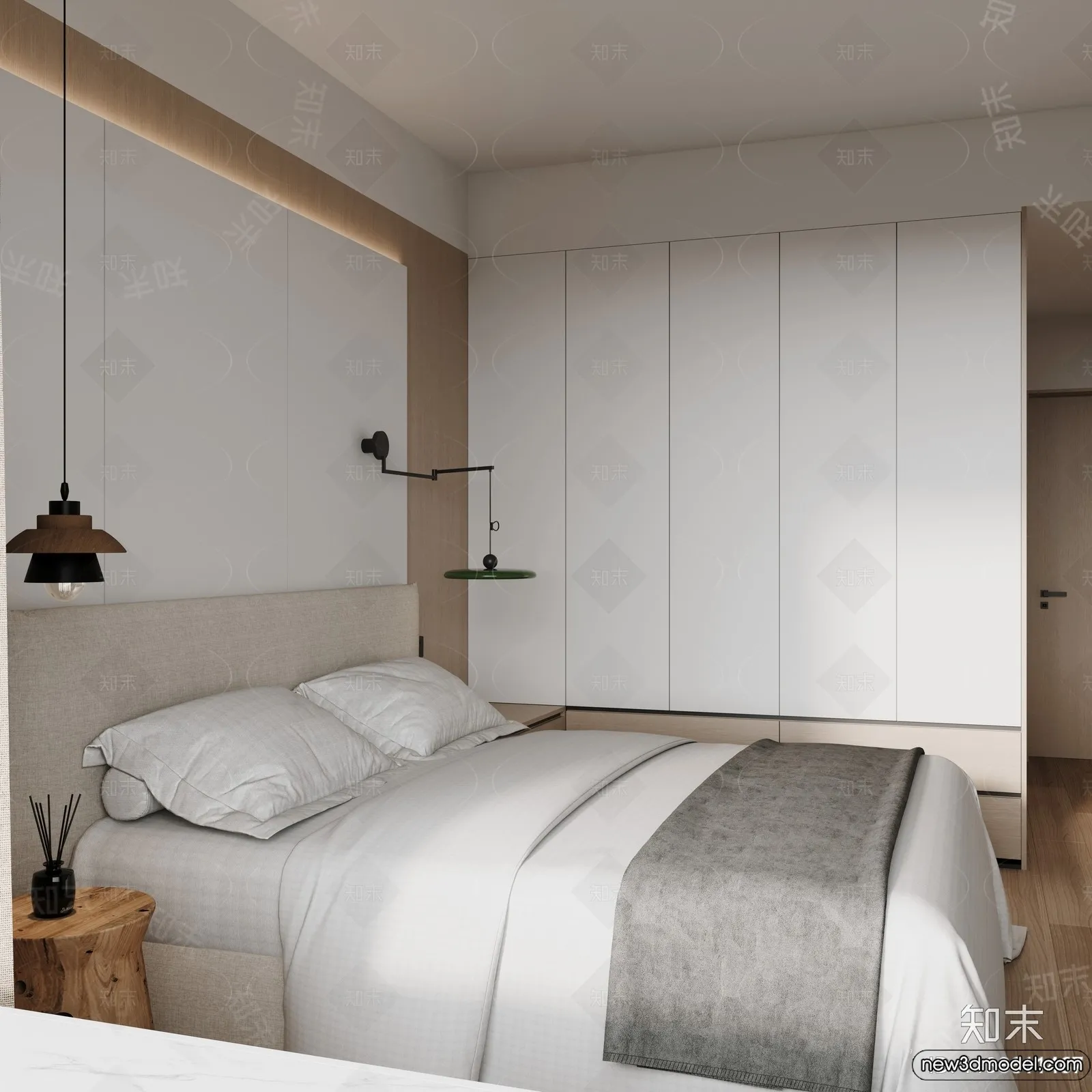 Bedroom – 3D Interior Scenes – Modern Style – 3D Models – 091